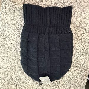 Black Cable-knit Fleece Lined Beanie NWT